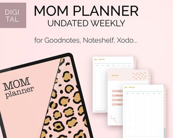 Mom digital planner - undated vertical version