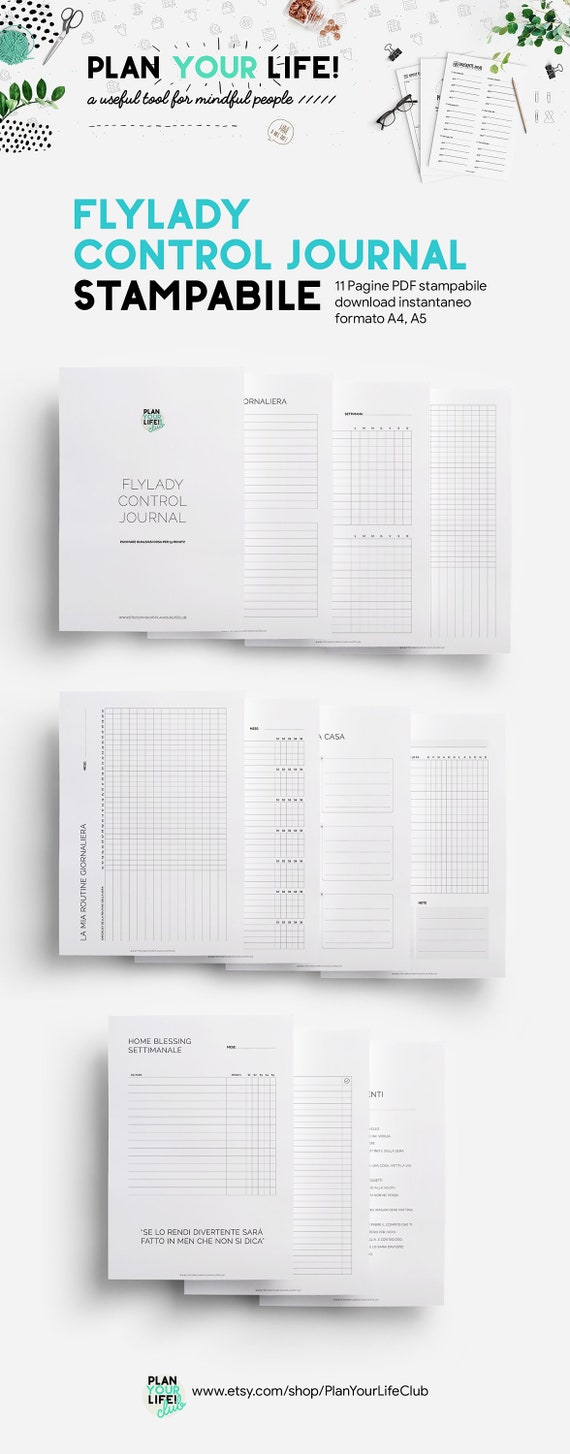 Control journal metodo flylady in Italiano planner - Etsy España