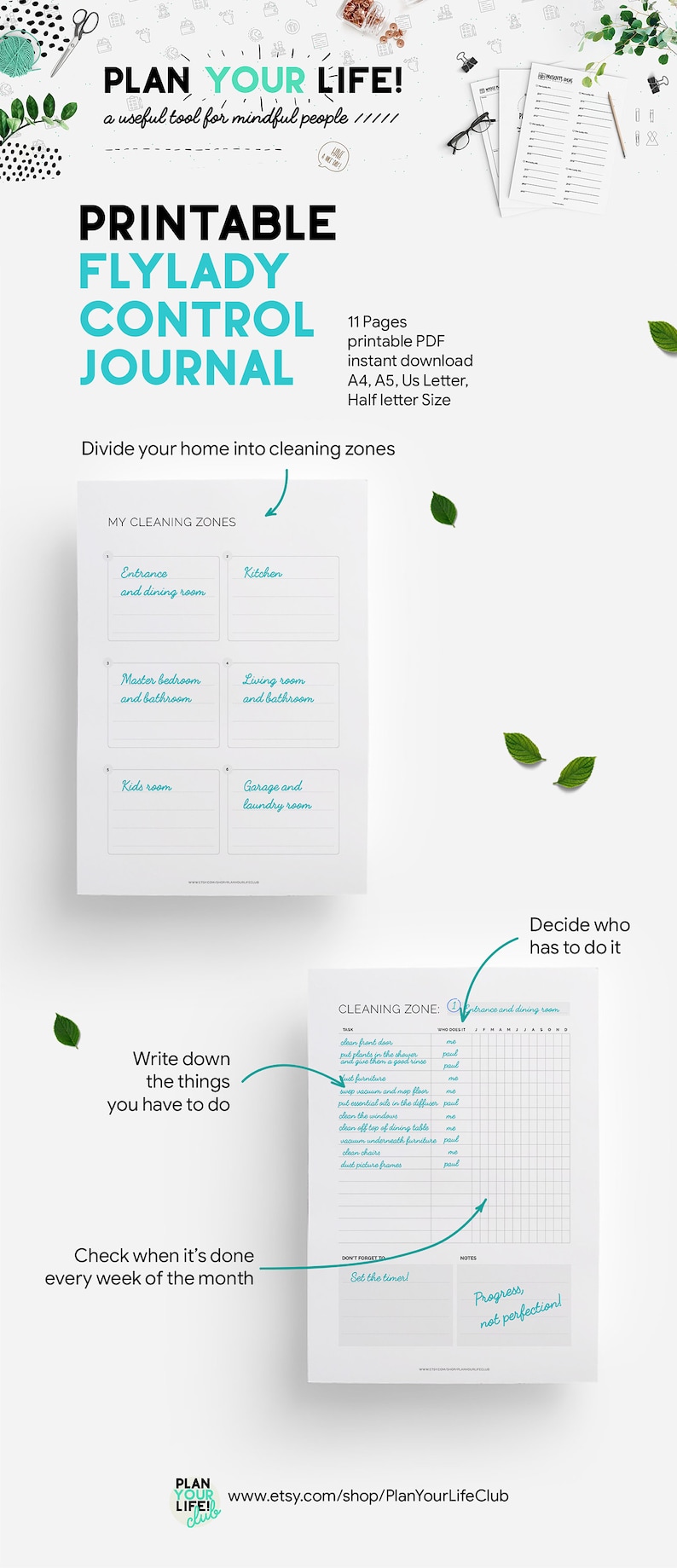 Editable Flylady Control Journal Flylady Planner House Etsy Canada
