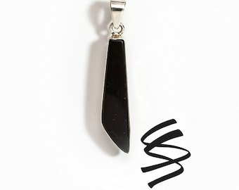 Black Onyx Sterling Silver Necklace Black Onyx Necklace Black Onyx Jewelry Onyx Pendant 925 Sterling Silver Gemstone Necklace Natural Stone