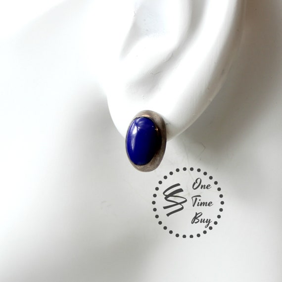 Lapis Lazuli Studs, Vintage Lapis Lazuli Studs, Be