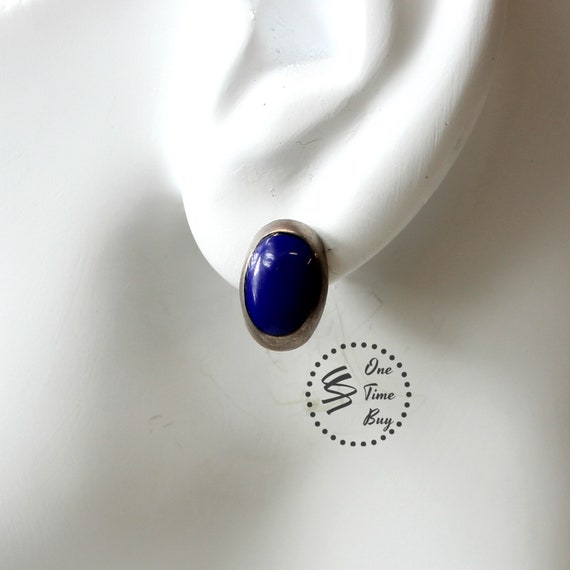 Lapis Lazuli Studs, Vintage Lapis Lazuli Studs, B… - image 2