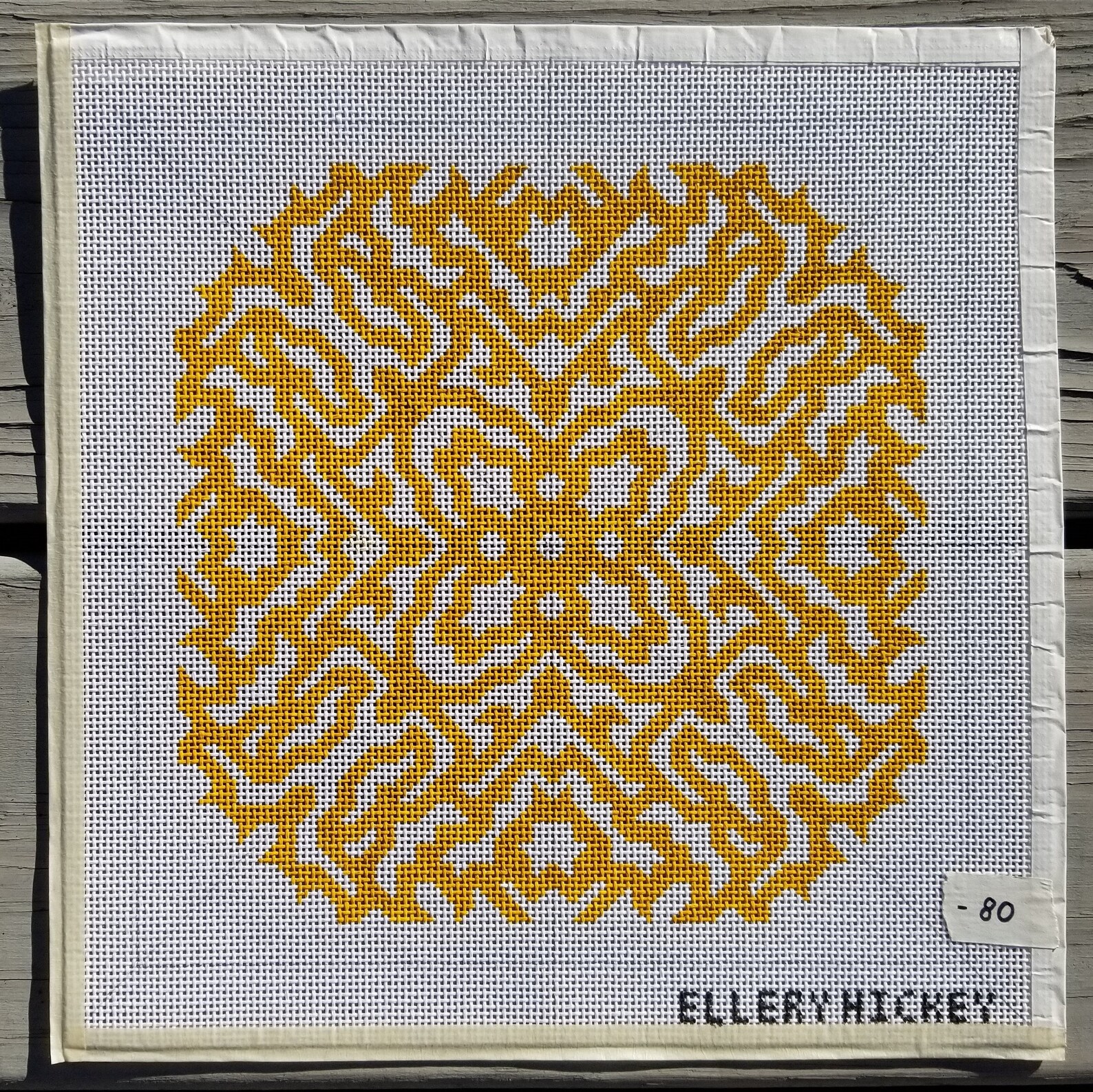 HandPainted Needlepoint Canvas Graphic Geometrical Design Etsy