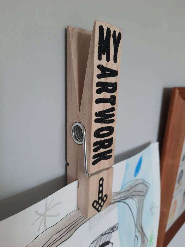 Large Wooden Peg Holder My Artwork Display Etsy UK