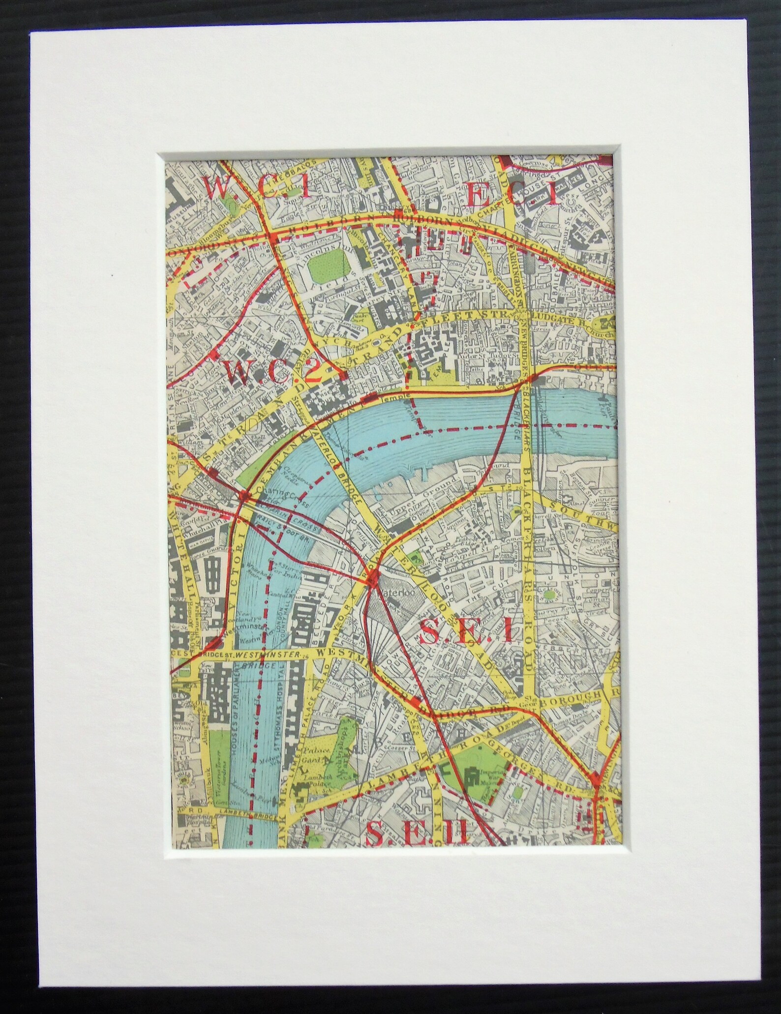 Vintage 1920s London Map Lambeth Newington Central London | Etsy