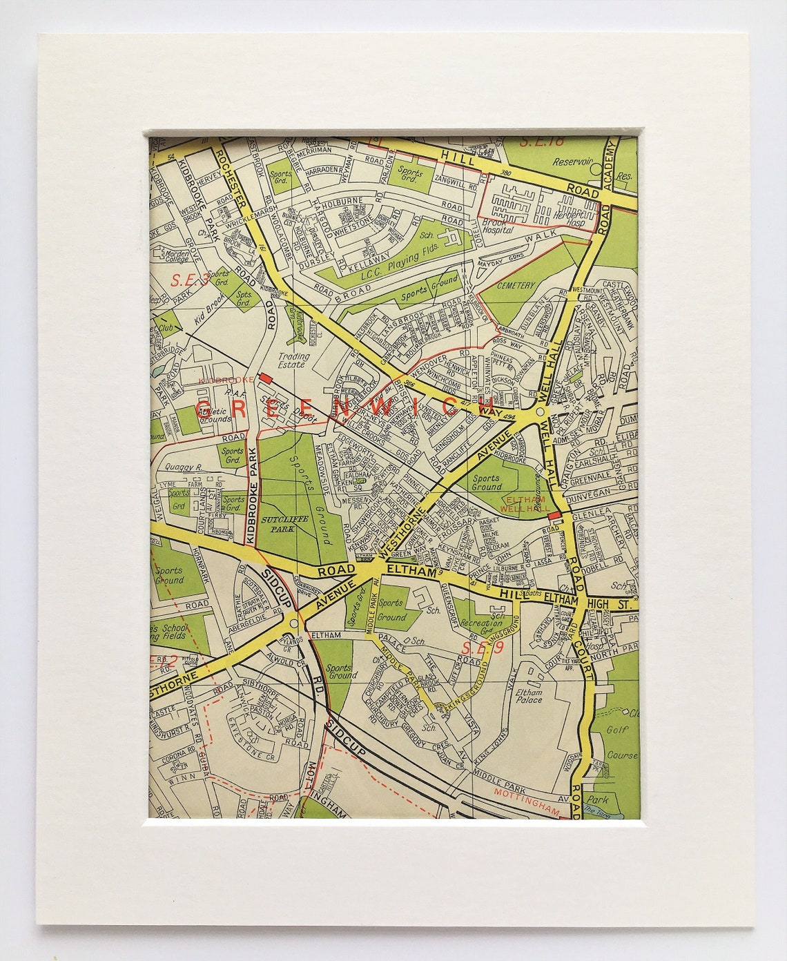 Vintage 1960s London Map South East London Eltham Shooters Etsy UK