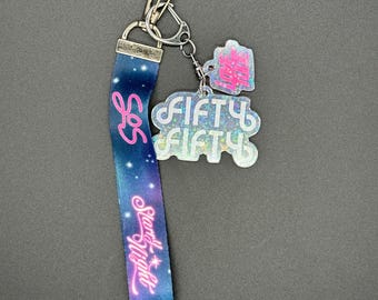 FIFTY FIFTY "Love Tune" Starry Night Lanyard Keychain | K-Pop Inspired Strap | K-Pop Gift for Tweny Fans