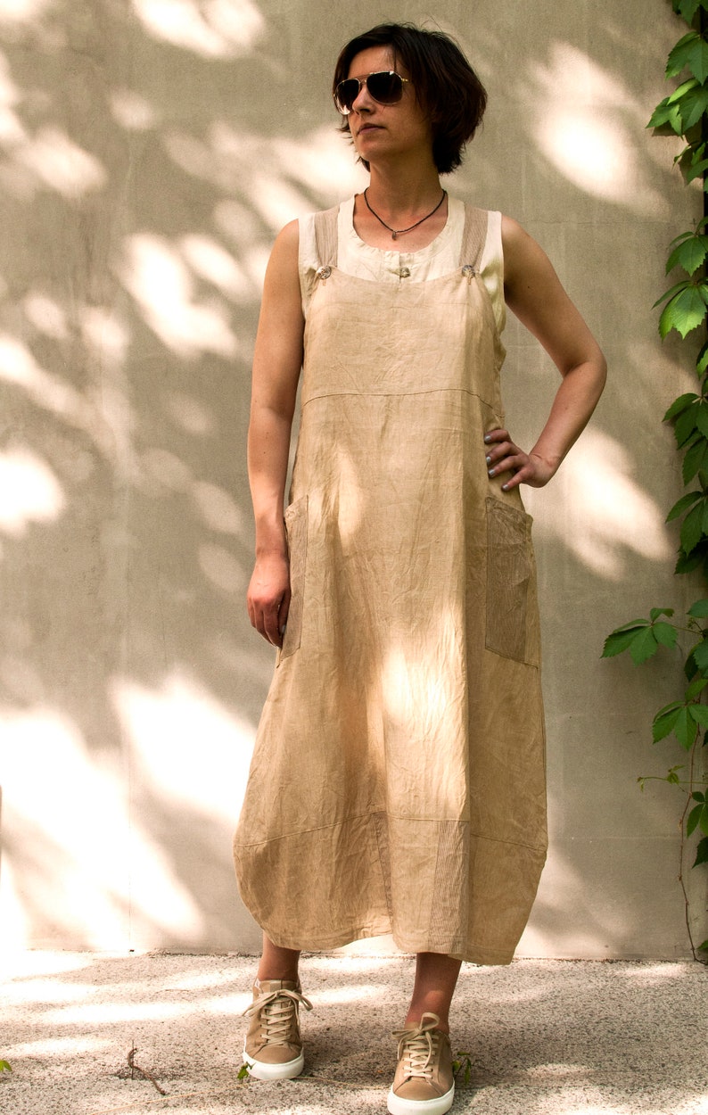 baggy pinafore dress