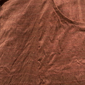 Unique Woman's Linen/Silk Drop Crotch Pants, Brown Chocolate Color, Patchwork Linen/Silk Pants, Patchwork Elements, Deep Pants, Baggy image 8