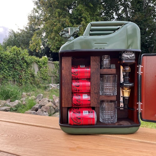 Portable Jerry Can Bar for Camping Outdoor Cocktail Setup for