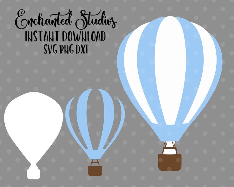 Hot Air Balloon SVG File Vector for Silhouette Cricut Cutting | Etsy