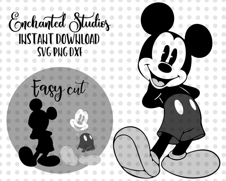 Vintage Mickey Mouse SVG PNG DXF ClipArt Files Mickey Mouse | Etsy