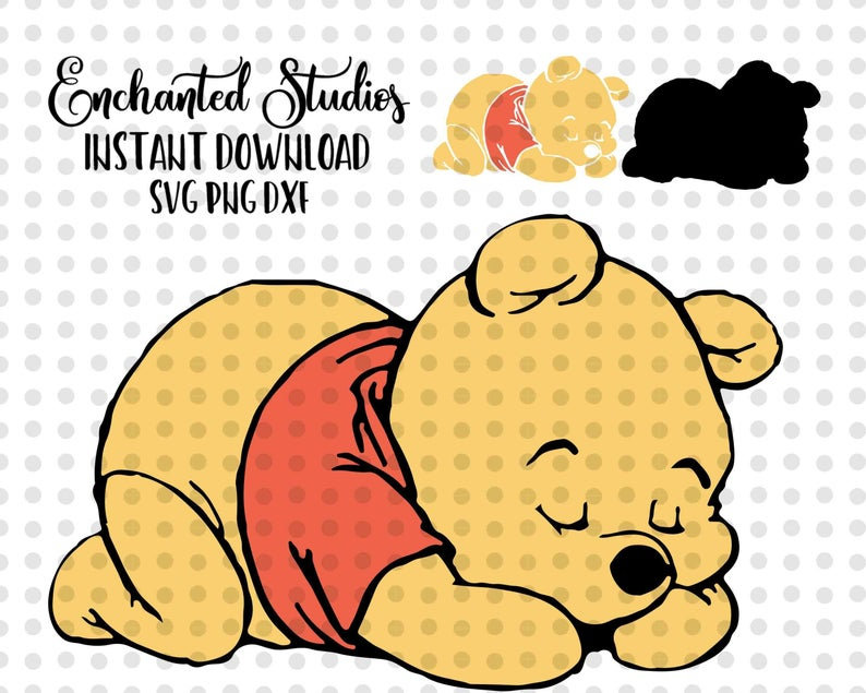 Baby Winnie the Pooh SVG PNG DXF Cutting Files Cricut | Etsy