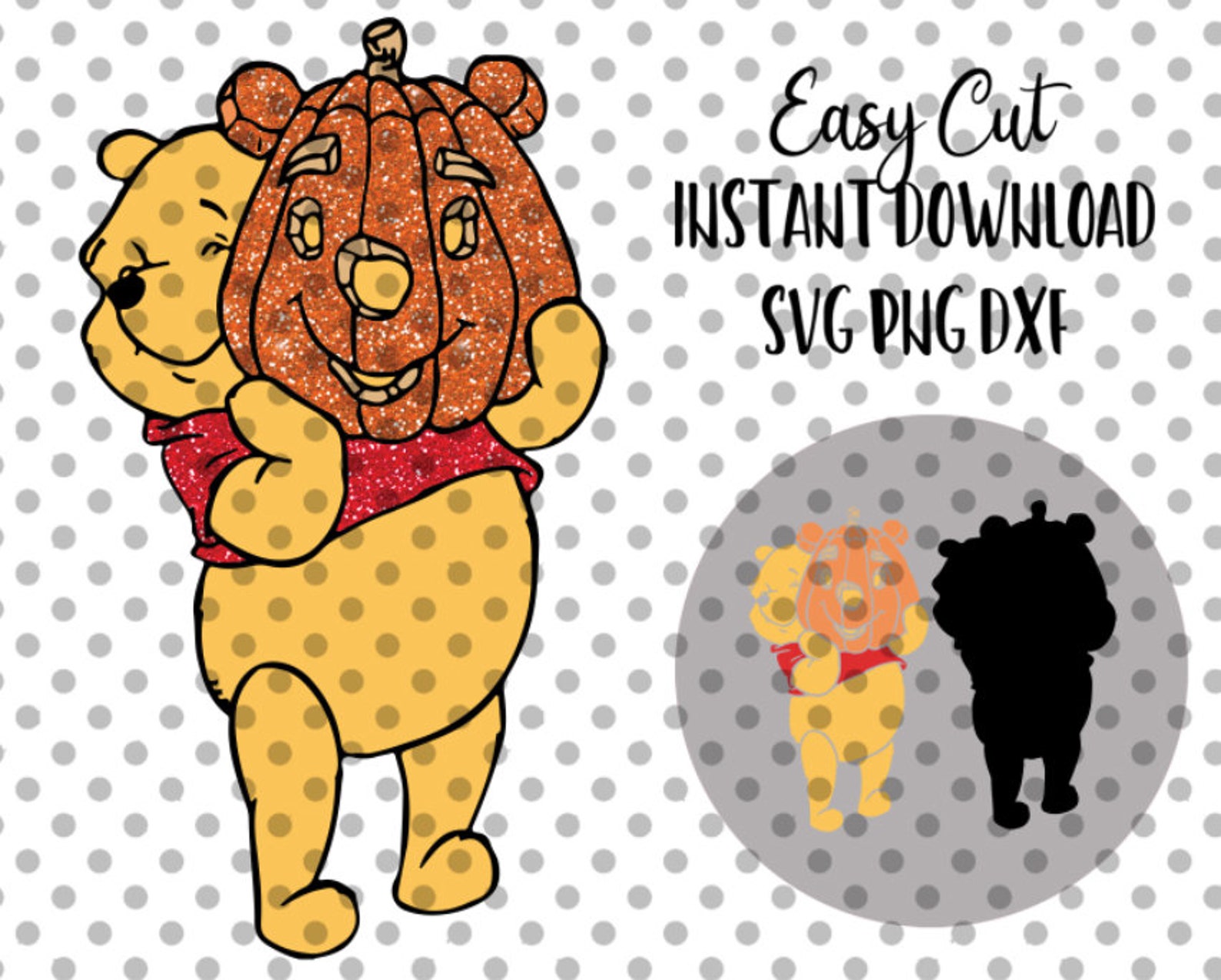 Download Halloween Pumpkin Winnie the Pooh SVG Easy Cut Layered by ...