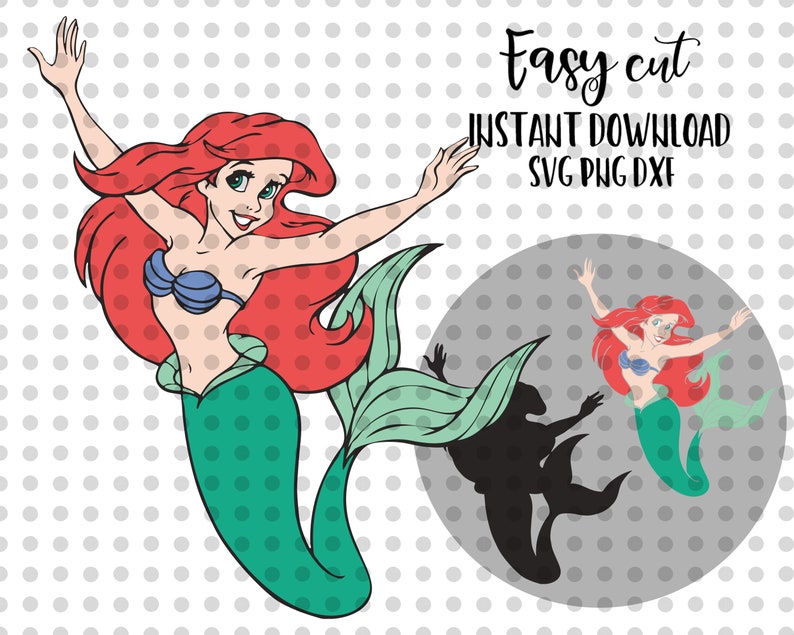 Download Little Mermaid SVG PNG DXF Layered Cricut File Flounder | Etsy