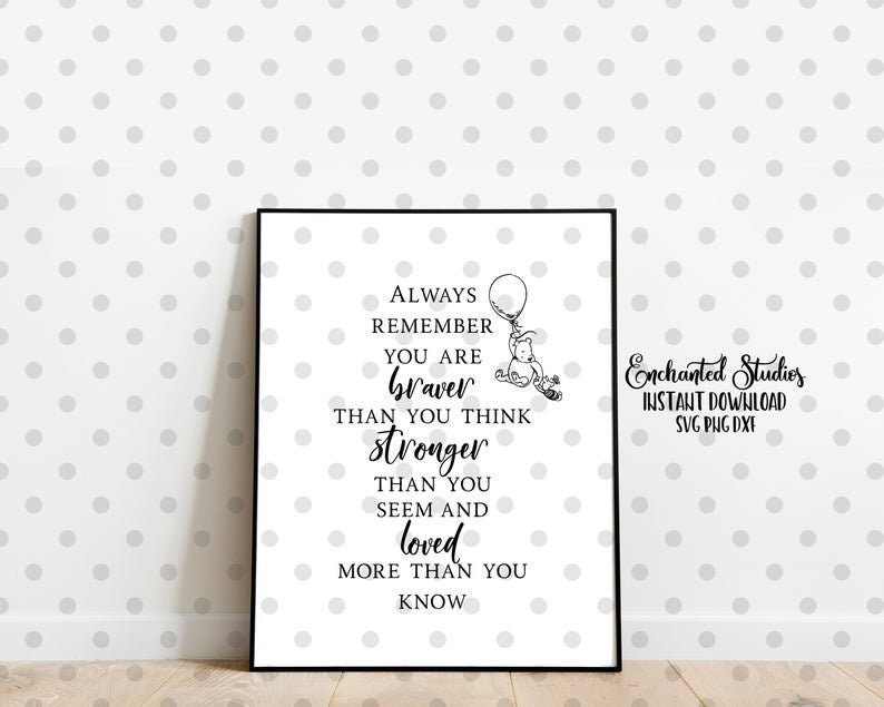 Winnie the Pooh Quote Clipart SVG & PNG Clip Art Files Old | Etsy