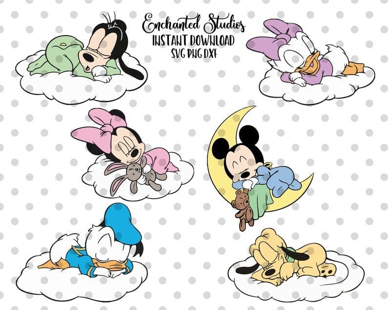 Download Baby Mickey Mouse and Friends Clipart SVG & PNG Clip Files ...