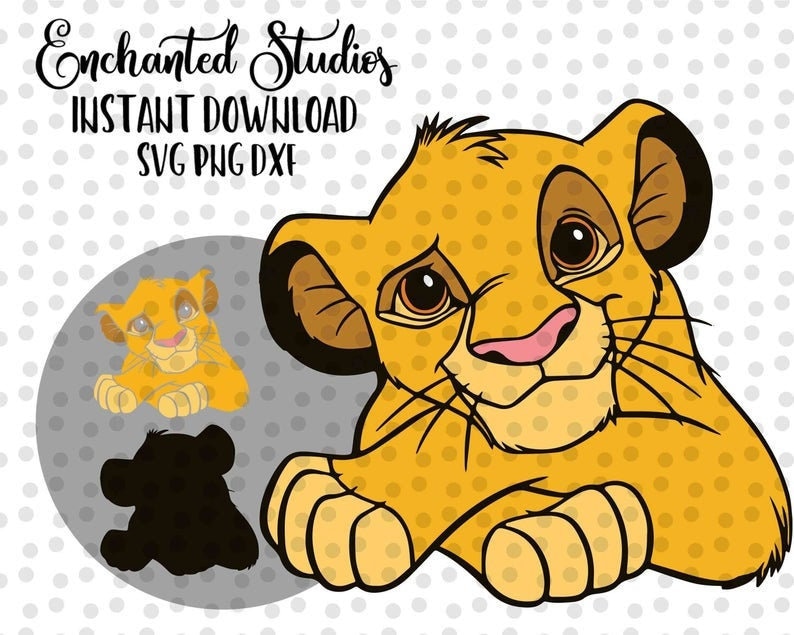 Download Lion King SVG PNG DXF Simba Cutting Files Cricut ...