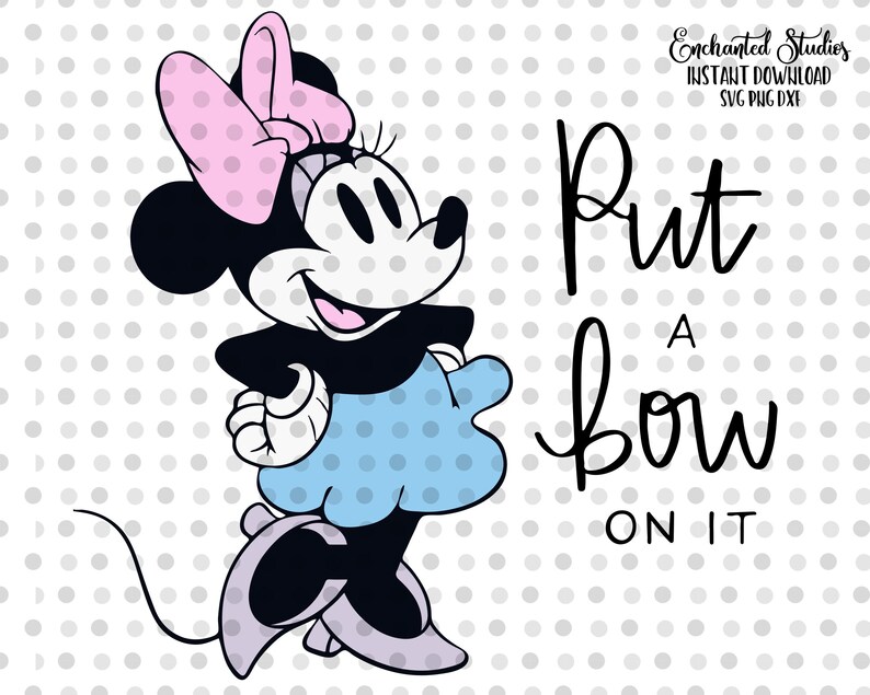 Download Vintage Minnie Mouse SVG & PNG ClipArt Files T-shirt | Etsy