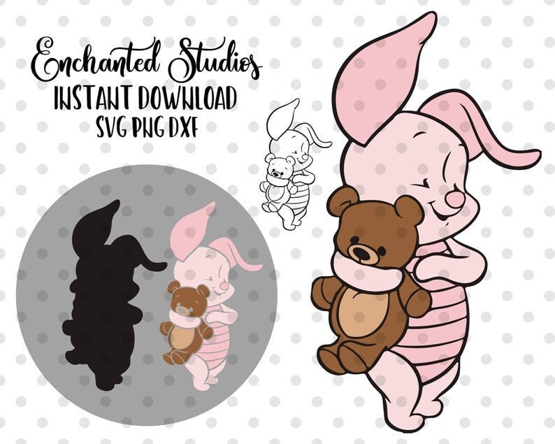 Download Baby Piglet Winnie the Pooh SVG PNG DXF Cutting Files ...