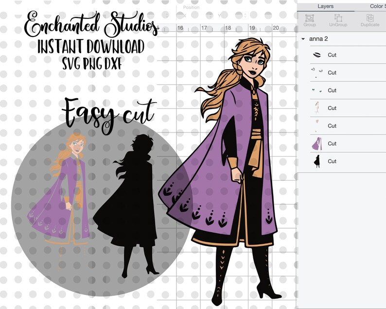 Download Frozen Anna SVG Princess svg Elsa svg Elsa cutfile Frozen ...