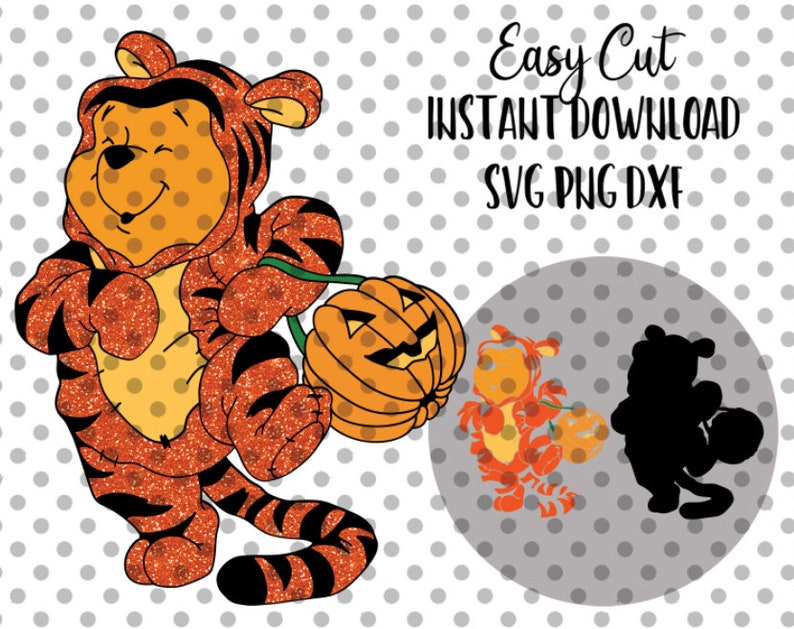 Download Halloween Tigger Winnie the Pooh SVG Easy Cut Layered by ...