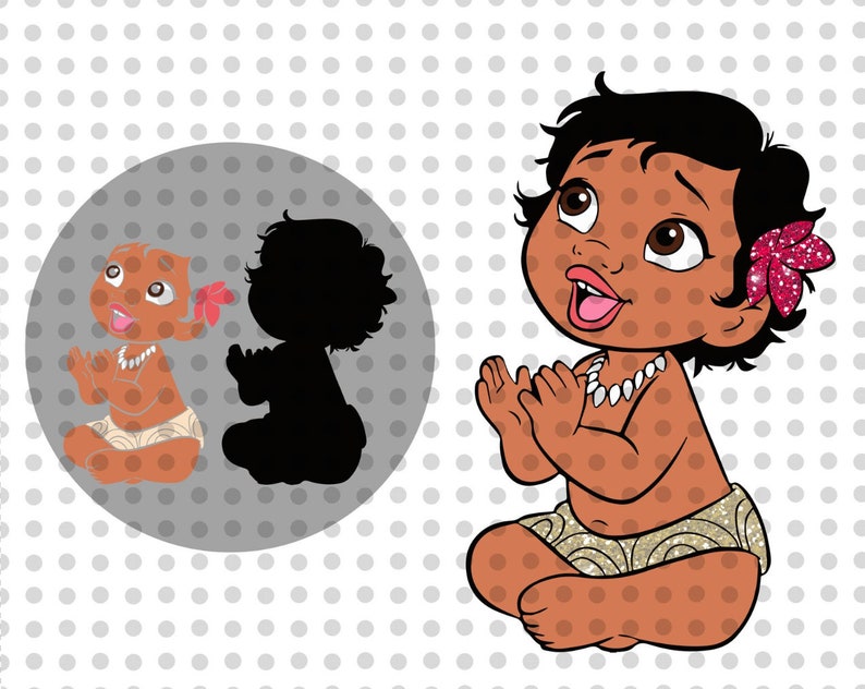 Download Baby Moana Svg PNG SVG EPS Layered svg Moana svg Maui cut | Etsy