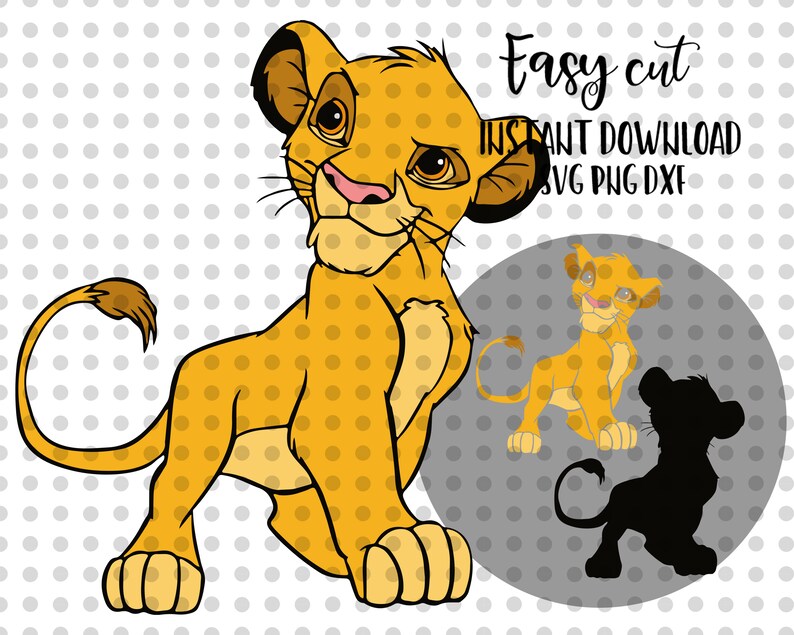 Lion King SVG PNG DXF Simba Cutting Files Cricut Silhouette | Etsy