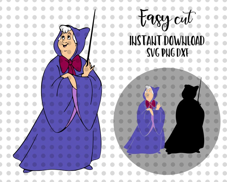 Download Fairy Godmother Svg Cinderella SVG & PNG Clipart Files | Etsy