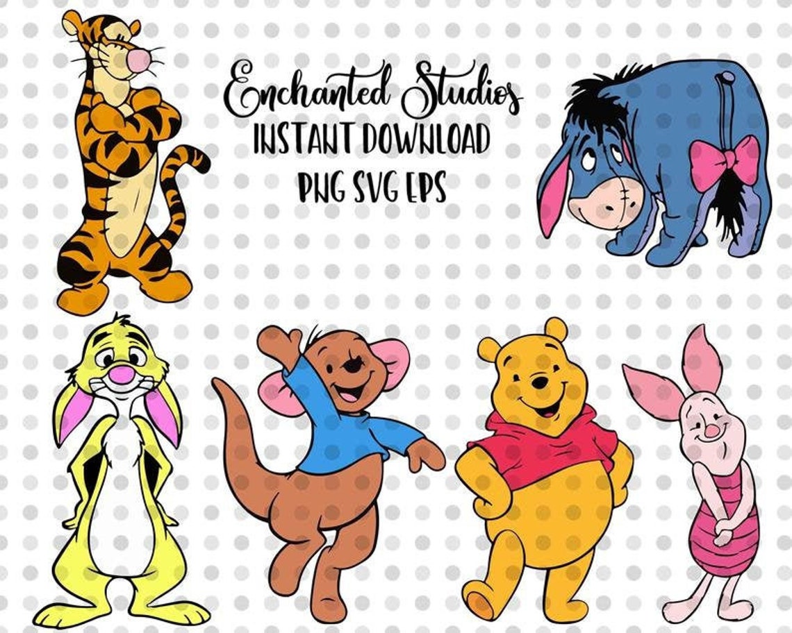 Download Winnie the Pooh Friends Bundle SVG PNG EPS Cutting Files ...