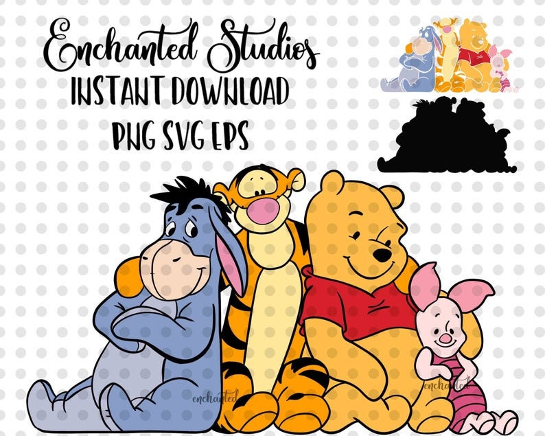 Download Winnie the Pooh Friends SVG PNG EPS Cutting Files Cricut ...