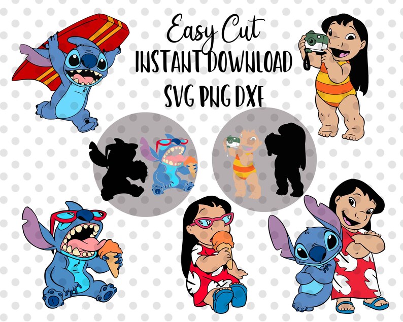 Download 5 Lilo and Stitch Summer SVG Bundle Easy Cut Layered by | Etsy