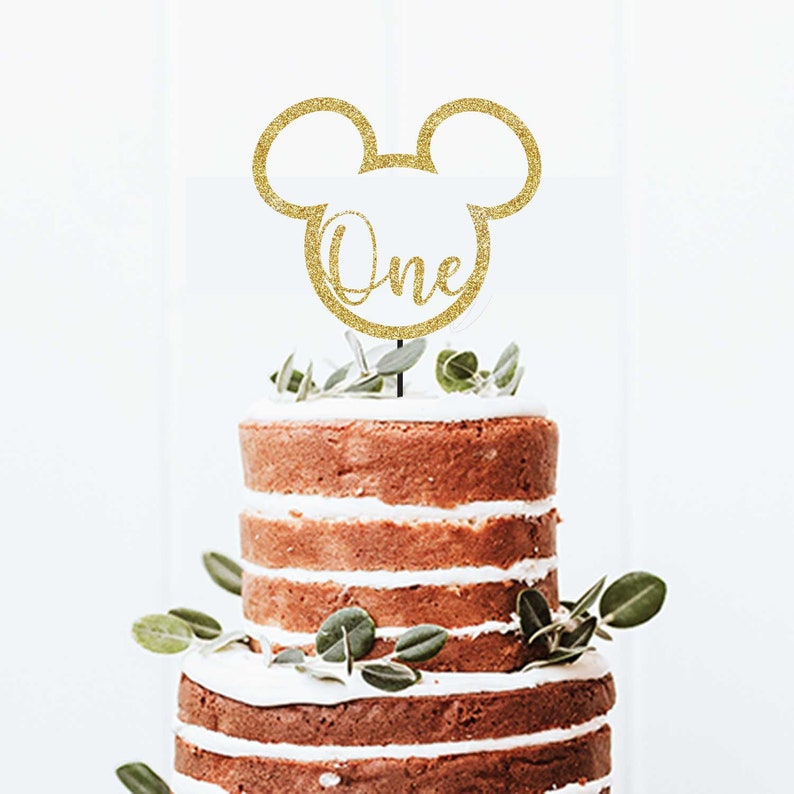 Download Mickey Mouse 1st Birthday Cake Topper SVG PNG file Cake | Etsy