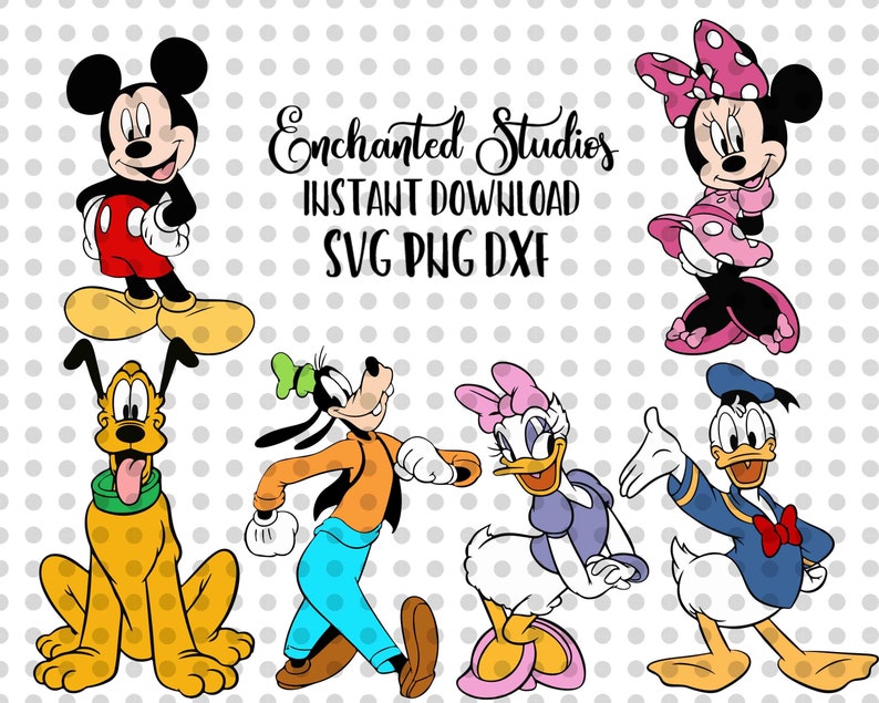 Download Mickey Mouse and Friends Bundle SVG & PNG Cut Files ...