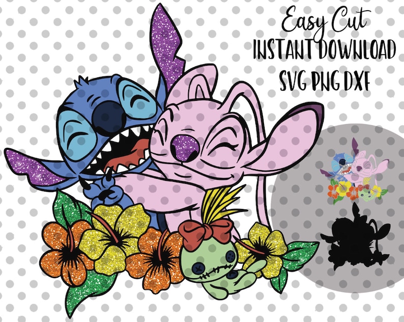 Download Stitch and Angel SVG & PNG Clip Files Lilo and stitch svg ...