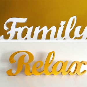 Custom Wood Signs, Wood Signs for Home, Custom Letters, Custom letters cutout, Family Signs, 4-8 inches tall Signs, Freestanding Shelf Signs