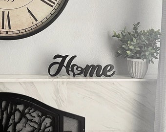 Freestanding Wooden Home Sign | Rustic Shelf Decor