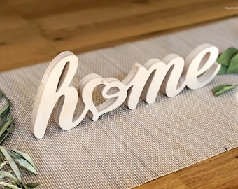 White Wooden Free Standing LOVE Letters Sign Wedding Home Decoration Well