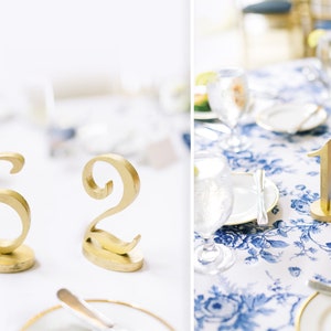 Table Numbers, Gold Table Numbers, Wedding Decorations, Wedding Décor, Rustic Wedding Décor, Gold Table Number, Silver Table Number image 1