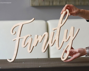 Family Wood Sign, Wall Sign Family, Rustic Family Signs, Housewarming Gift Family, Rustic Sign, Farmhouse Decor Sign, Hand-lettered Family