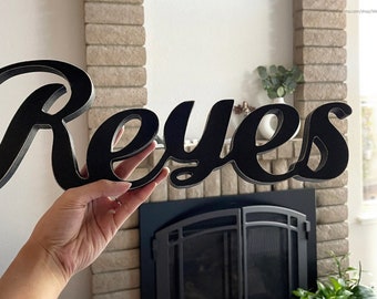 Name Sign Wedding, Wood Sign Name, Custom Last Name Sign, Wood Letters, Mantel Decor, Standing Letters, Rustic Wood Signs, Wedding keepsake
