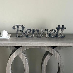 Letrero con nombre de familia, letrero con apellido personalizado, letrero de pie, letrero con nombre independiente, letreros de madera, letras recortadas, regalo de inauguración de la casa, letrero en 3D