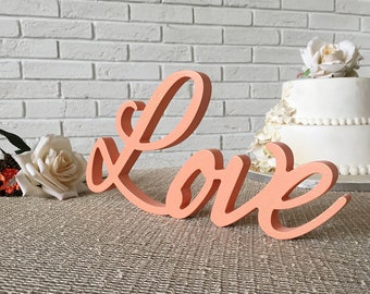 Tischschild Hochzeitsschild LOVE für Hochzeitstisch Liebesbriefe Hochzeitsschild Holz stehend Buchstaben Liebe Wandschild, Tischschild LOVE