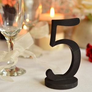 Freestanding Wedding Numbers Wood Numbers Wooden Table Numbers Rustic Wood Numbers Set up to 50 Gold Numbers Set image 6