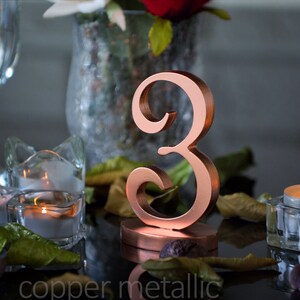 Table Numbers, Gold Table Numbers, Wedding Decorations, Wedding Décor, Rustic Wedding Décor, Gold Table Number, Silver Table Number image 7