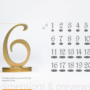 Table Numbers, Gold Table Numbers, Wedding Decorations, Wedding Décor, Rustic Wedding Décor, Gold Table Number, Silver Table Number image 8