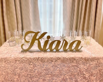 Prom Night Name Sign – Custom Wooden Table Centerpiece, Personalized Prom Send-Off Party Decor, Freestanding Sign, Fast USA Delivery