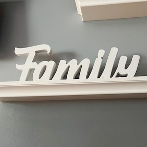 Family Sign, Family Sign Wood, Family Cutout, Mantel decor, Fireplace signs,  Freestanding Sign, Home Sign, 18 mm thick
