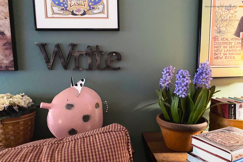 Home Decor Letters Freestanding Shelf Sign Wooden Word for Etsy