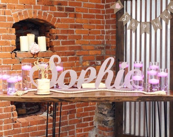 LARGE Sweet 16 Centerpieces, Custom Name Signs for Quinceanera, Sweet Sixteen Name Sign, Party Name Signs, Bat Mitzvah Wooden Signs, 22-2-23